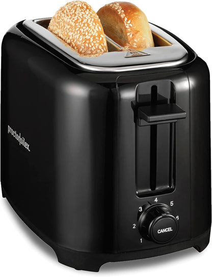 Proctor Silex 2-Slice Toaster - Extra Wide Slots for Bagels, Cool-Touch Walls, Black