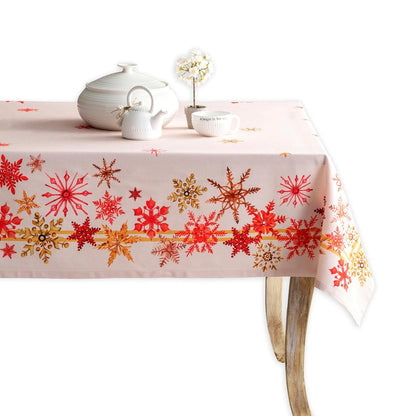 Maison d' Hermine Table Cloth Square Table 100% Cotton 54 x 54 Inches Fall Tablecloth Reusable Everyday Use for Thanksgiving Christmas Decorations Dining Farmhouse Party (Crystal Star)