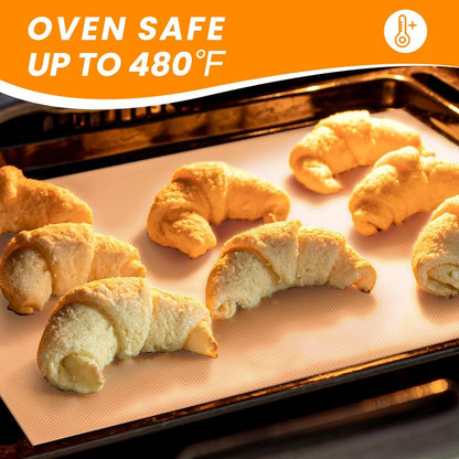 Silicone Baking Mat Roll-Non-slip Silicone Kitchen Counter Mat, Countertop Protector, Silicone Pastry Mat, Non-Stick Reusable Air Fryer Linner, Pan Liner, Oven Liner, Freeze Dryer Mat