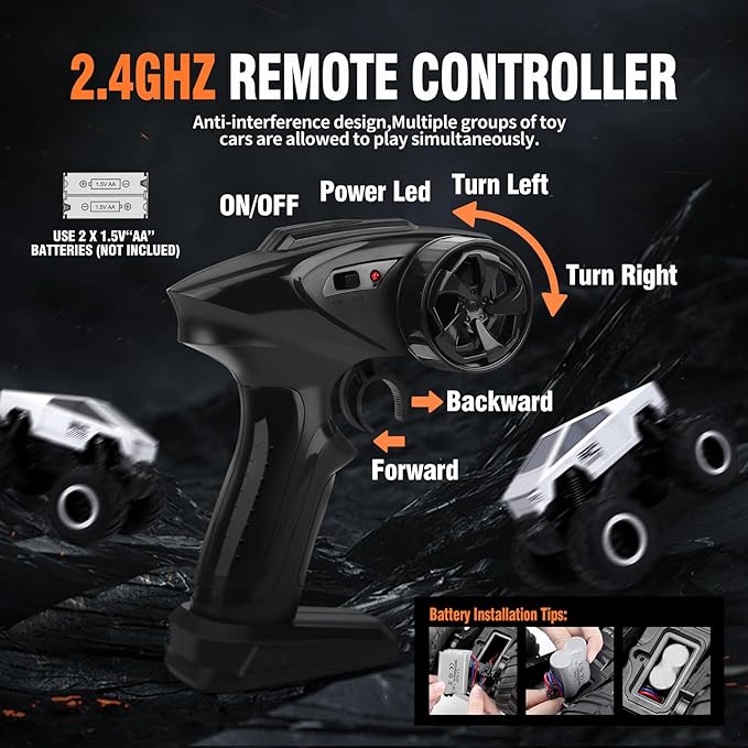 1:16 Waterproof Monster Truck Toys RC Cars Amphibious Remote Control Car Trucks 4WD All Terrain Off-Road Pickup Toy