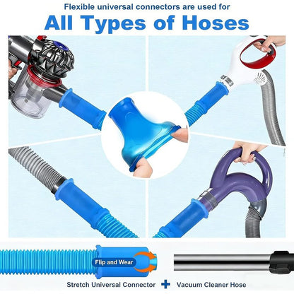 2026 Upgraded Dryer Lint Vac Attachment Compatible with All Vacuum Cleaner, Universal Dryer Vent Cleaner Kit, Dryer Vacuum Hose Attachment, Deep Cleaning Tools for Clogged Ducts & Lint Removal