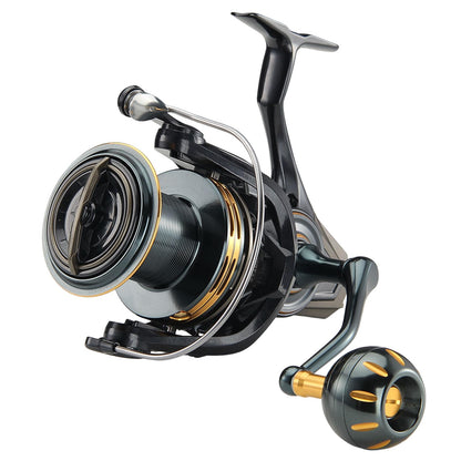 Big Game Surf Spinning Fishing Reel 8000/12000,20KG Drag Power Backlash-Free Bearings,Metal Reel Seat,Zinc Alloy Gear for Saltwater Inshore and Offshore Fishing (SKL, 16000)
