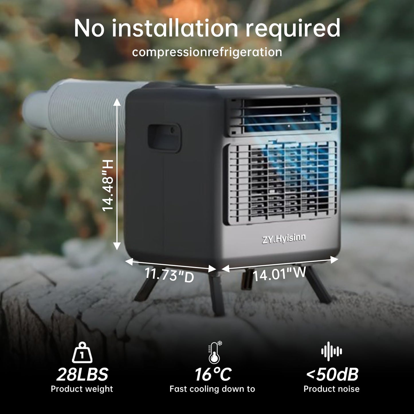Portable Air Conditioner,3300BTU Tent Air Conditioner, Air Portable AC for Camping, Van Life, Tent, Outdoor
