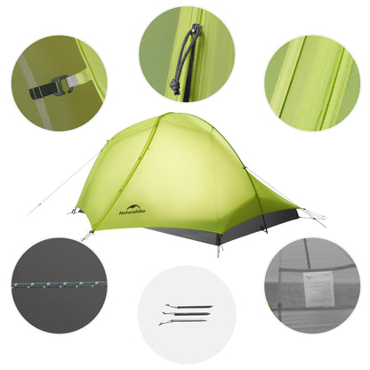 Naturehike Star Trail Ultralight Backpacking Tent, 2.3lb One Person Tent, 2.76 lb 2 Person Tents for Camping