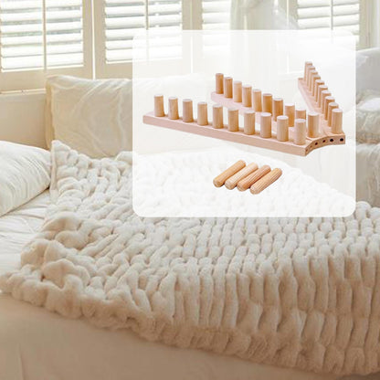 Badiman Chunky Yarn Blanket Loom, Beginner Friendly, Portable, Home Decor Sturdy Weaving Loom Adjustable Size Gift, A