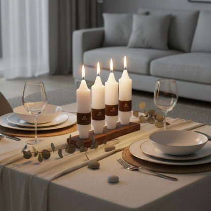 Short Candlesticks White Taper Candles - 5 Inch Dripless Candle Sticks Small Unscented Dinner Candles for Mother’s Day Wedding Table Centerpieces Home Party Decoration,4 Pack