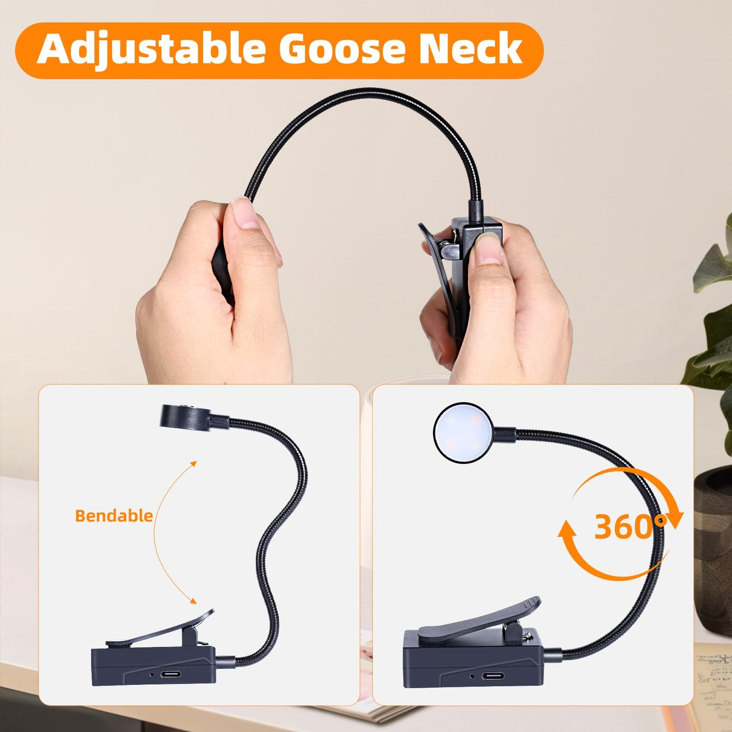 KunHe 60 Pack Rechargeable Book Light Bulk Clip-On Reading Lights for Books in Bed Long-Lasting 3 Modes & 3 Brightness Levels Compact USB Charging Mini Booklights for Kids Book Lovers Bulk Gifts