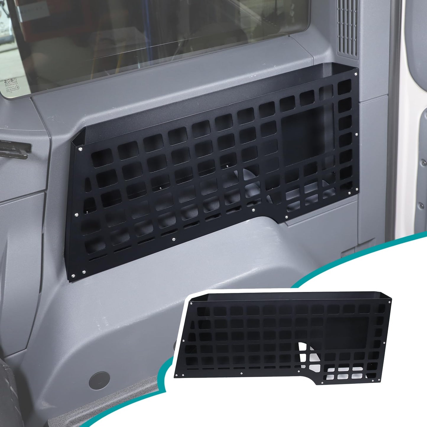 Hudiriy Car Trunk Storage Panel Compatible with Ineos Grenadier 2020-2026 Retrofit of The Storage Bracket on The Side of The Trunk，Trunk Side Fence Storage Tray Bracket Accessories (Right)