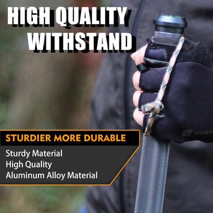 aiGear H2 Survive Tactical Walking Stick Multi Tool – 7-in-1 Survival Hiking Staff, Adjustable Trekking Poles for Men, Outdoor Self Defense Stick for Camping, Hiking & Emergency (Fits 4‘9“ to 6’4”)