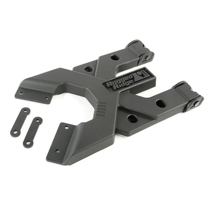 Rugged Ridge HD Tire Carrier | Black, Hinge Casting, Heavy Duty | 11546.51 | Fits 2007-2018 Jeep Wrangler JK