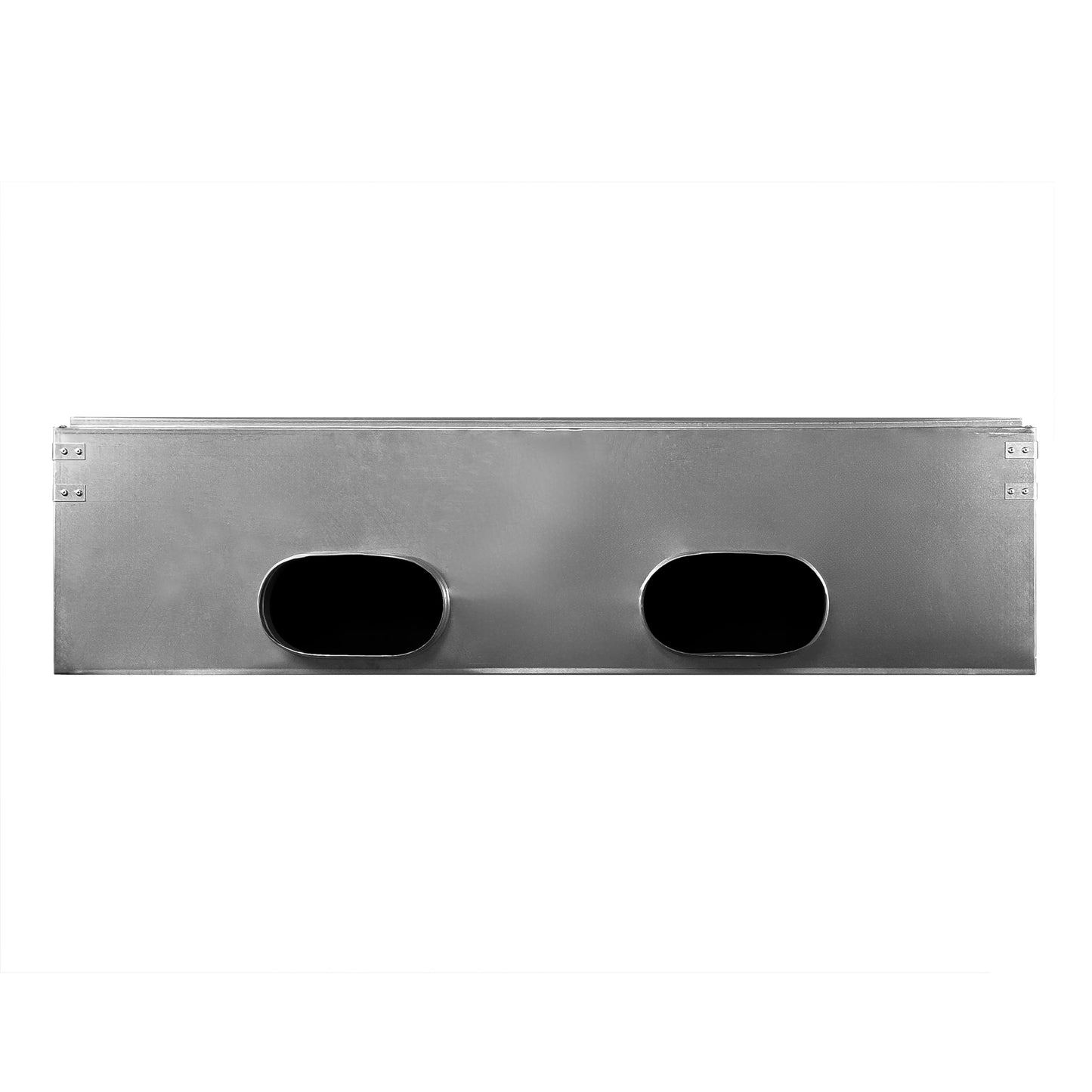 BUILDMART - 48" Plenum Box for [48" Linear Slot Diffuser - (2 Slot) Double Slot] Premium Insulated Galvanized Sheet Metal Plenum Box for Heating and Cooling - Texas Buildmart