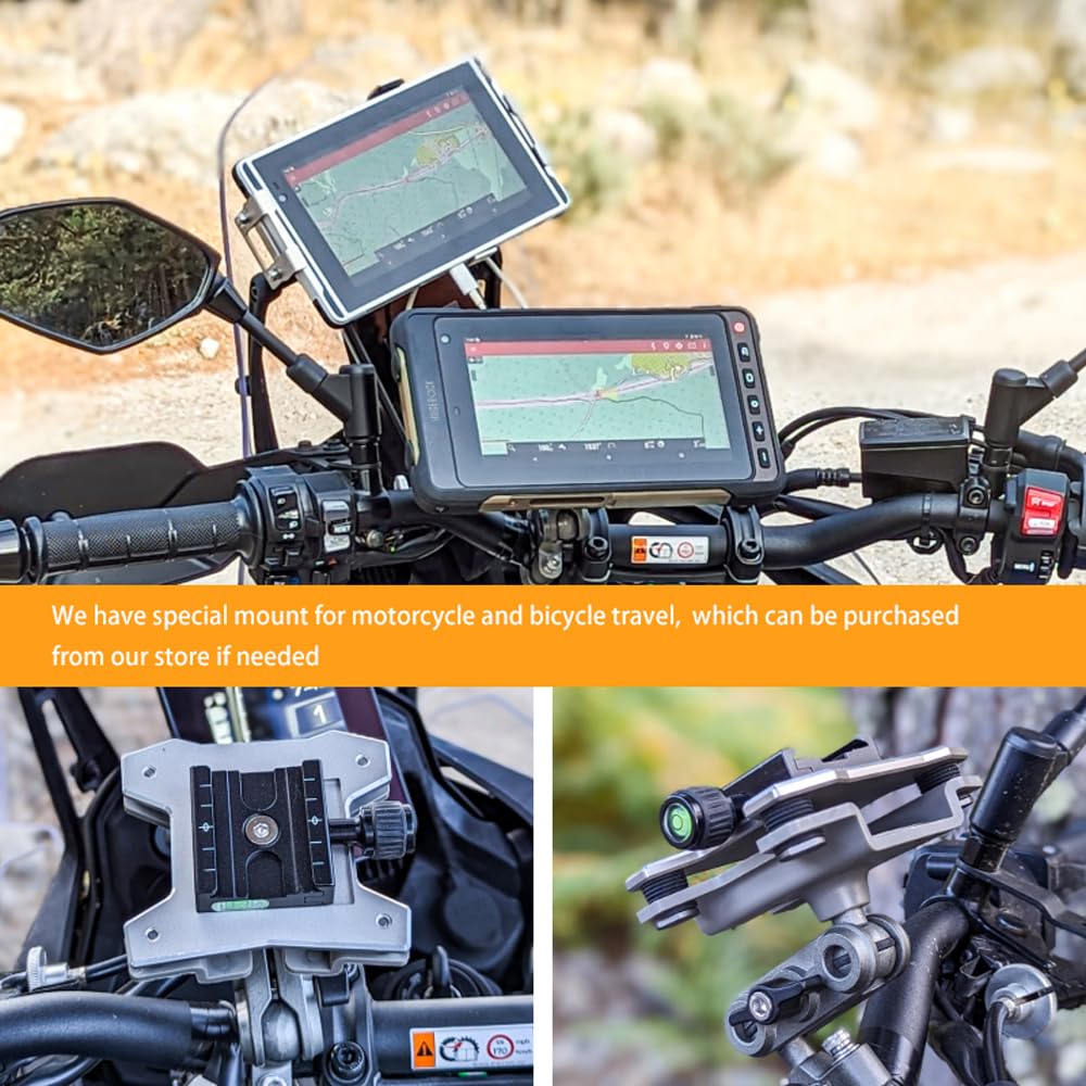 HUGEROCK X70 Rugged Android Tablet 7 Inch - 2600nits High Brightness GPS Tablet for Motorcycle Navigation, Waterproof Shockproof Outdoor Android 13 Tablets, 8GB+128GB, RS232, SMA External Antenna