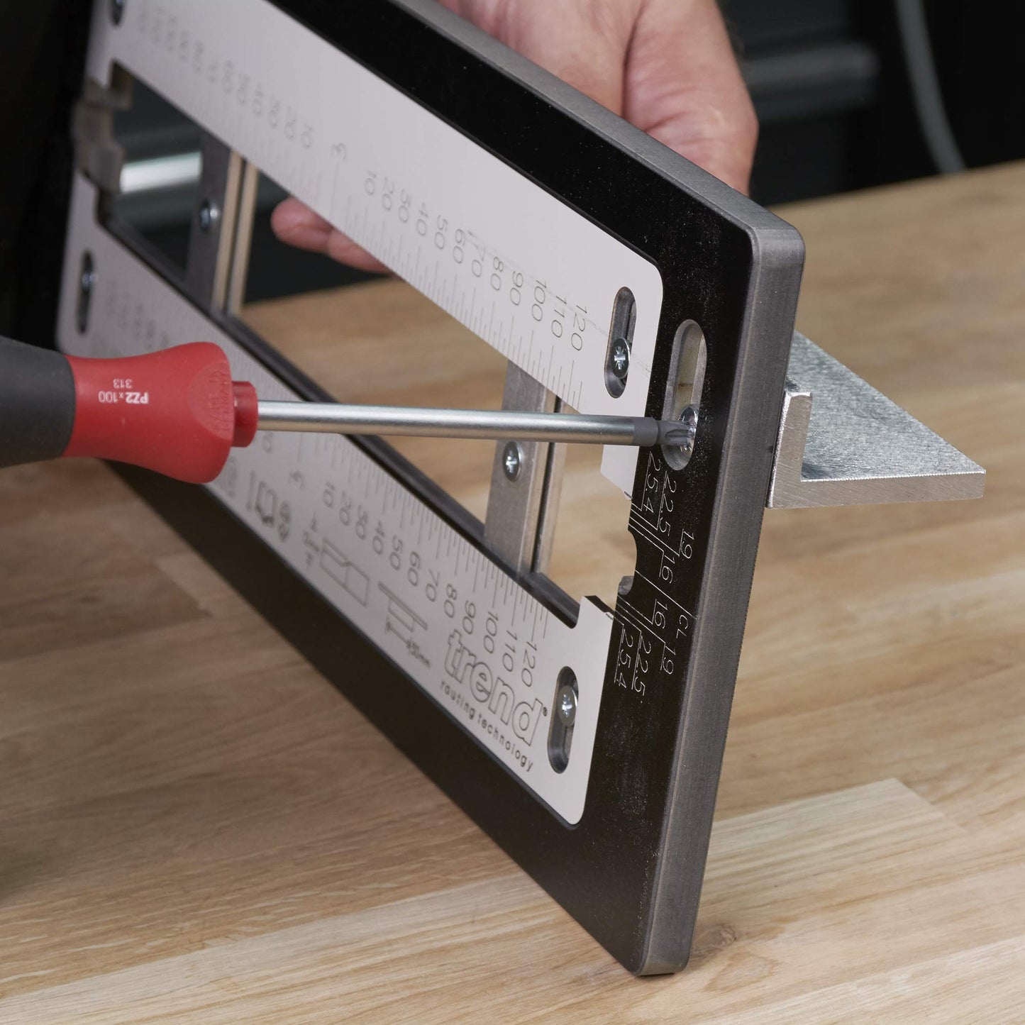 Trend Adjustable Trade Lock Jig for Mortice Lock and Latch Faceplates, Lock/JIG/B,Black
