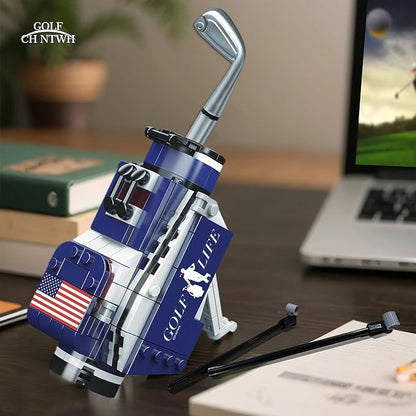 Golf Bag Toy Building Set Compatible with Lego Golf - Golf Party Decor Desk Decor Gag Golf Gift