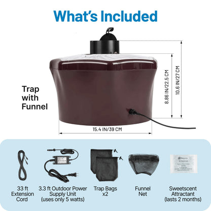 Biogents Mosquitaire Outdoor Mosquito Trap with Sweetscent Lure | Eco-Friendly, Pesticide-Free, Pet-Safe Repellent Alternative | Electric Catcher for Comprehensive Mosquito Control