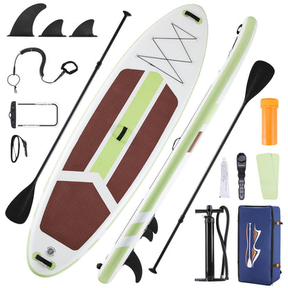 DUMOS Inflatable Stand Up Paddle Board, 10.5'×33'' Paddle Boards with Non-Slip Deck, Durable Advanced Material and Complete SUP Accessories for All Skill Levels, Green
