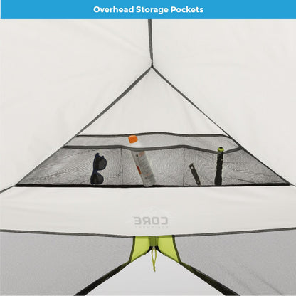 CORE 12'x10' Instant Screen House | Folding and Portable Large Pop Up Canopy Shelter with Included Carry Bag | Perfect for Family Camping, Outdoor, Picnic, Backyards, BBQ, Tailgate, Patio and Party
