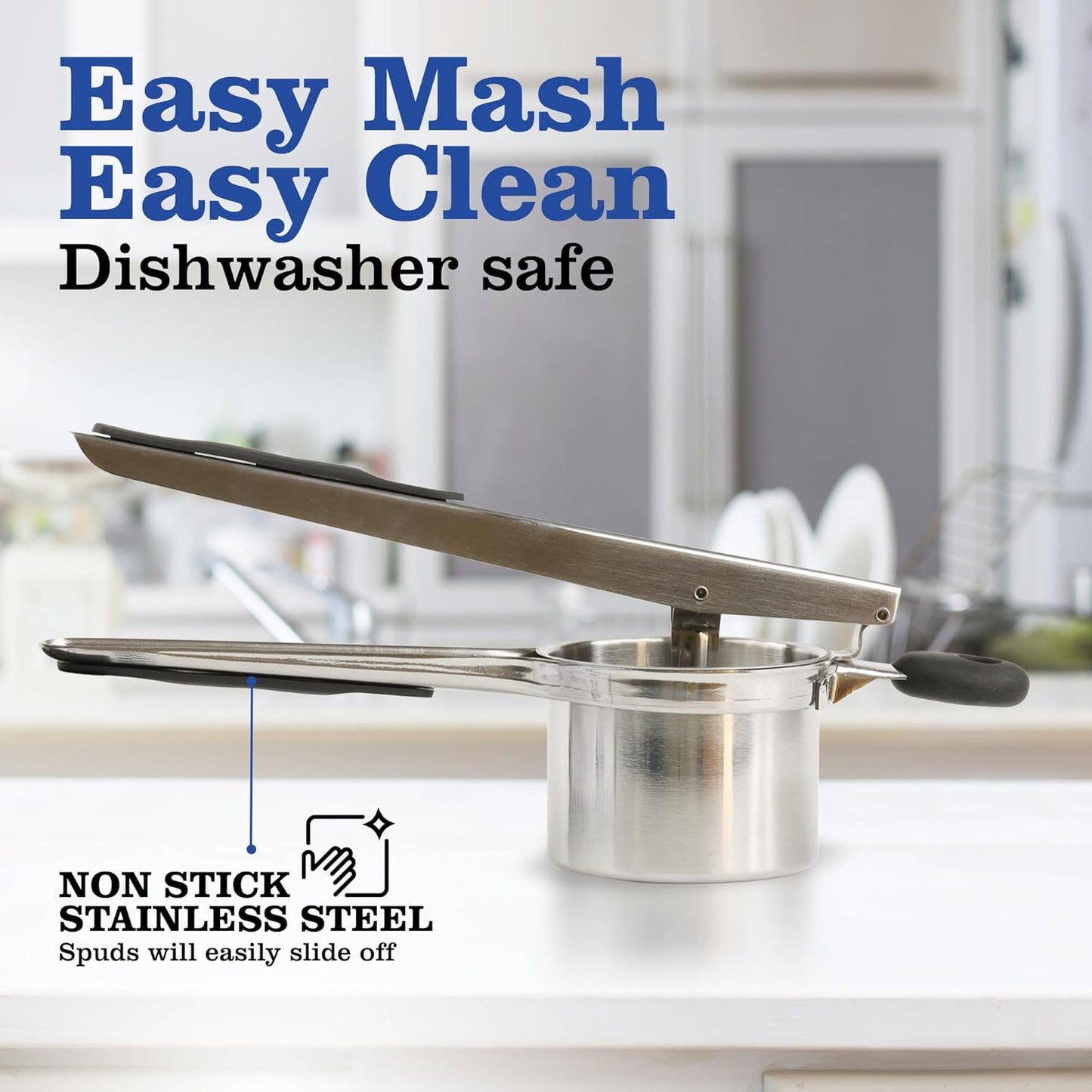 Mindful Design 15oz Potato Ricer - Heavy Duty Stainless Steel Masher for Perfect Mashed Potatoes