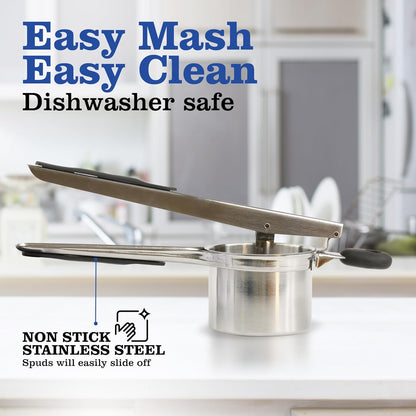 Mindful Design 15oz Potato Ricer - Heavy Duty Stainless Steel Masher for Perfect Mashed Potatoes