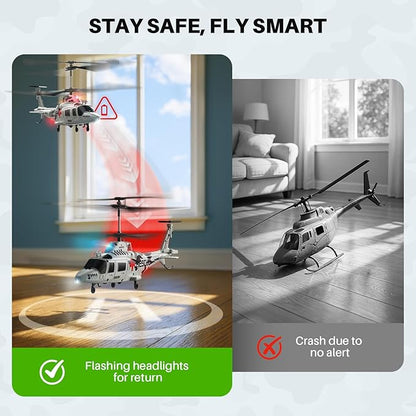 SYMA Remote Control Helicopter - S53H Rescue RC Helicopters with Upgraded Protection System Lifelike Simulation Easy to Fly Educational Toy &amp Gift for Boys Girls Beginners