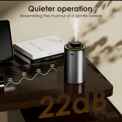 Waterless Essential Oil Diffuser, Diffuser,Portable Aromatherapy Diffuser,Light Show,3 Countdown Timers & 3 Mist Levels for Home, Room, Car, Office (Black)