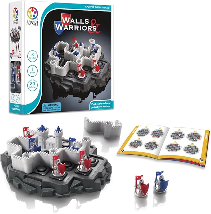 SmartGames Wall &amp Warriors – Medieval Logic Puzzle with 80 Challenges for Ages 8+