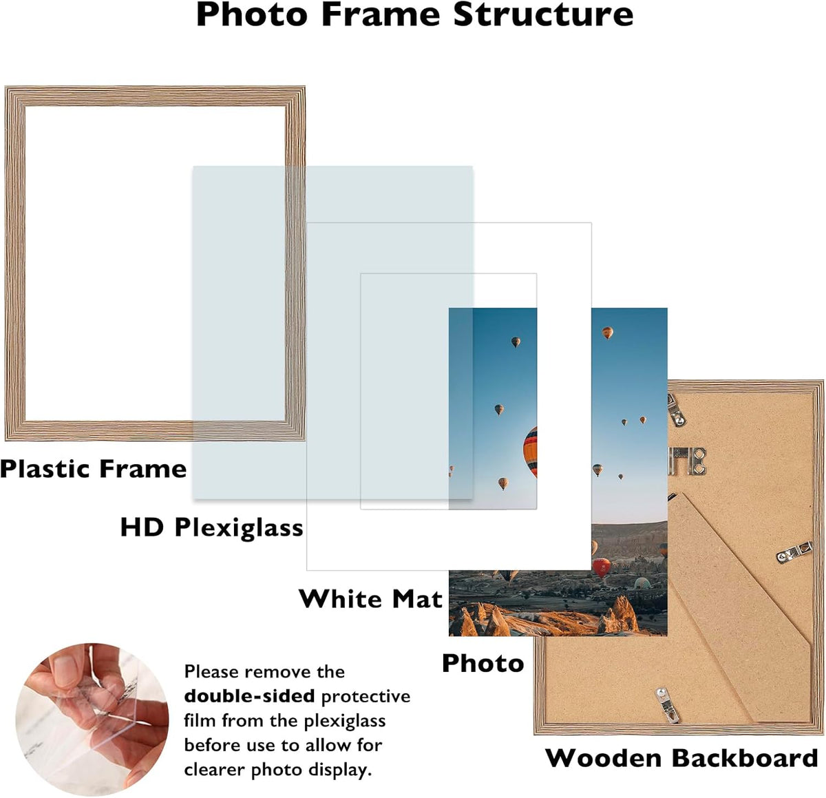 Rustic Brown 8x10 Picture Frame by [Brand Name] - Versatile Wall Hanging & Tabletop Display with 5x7 Mat