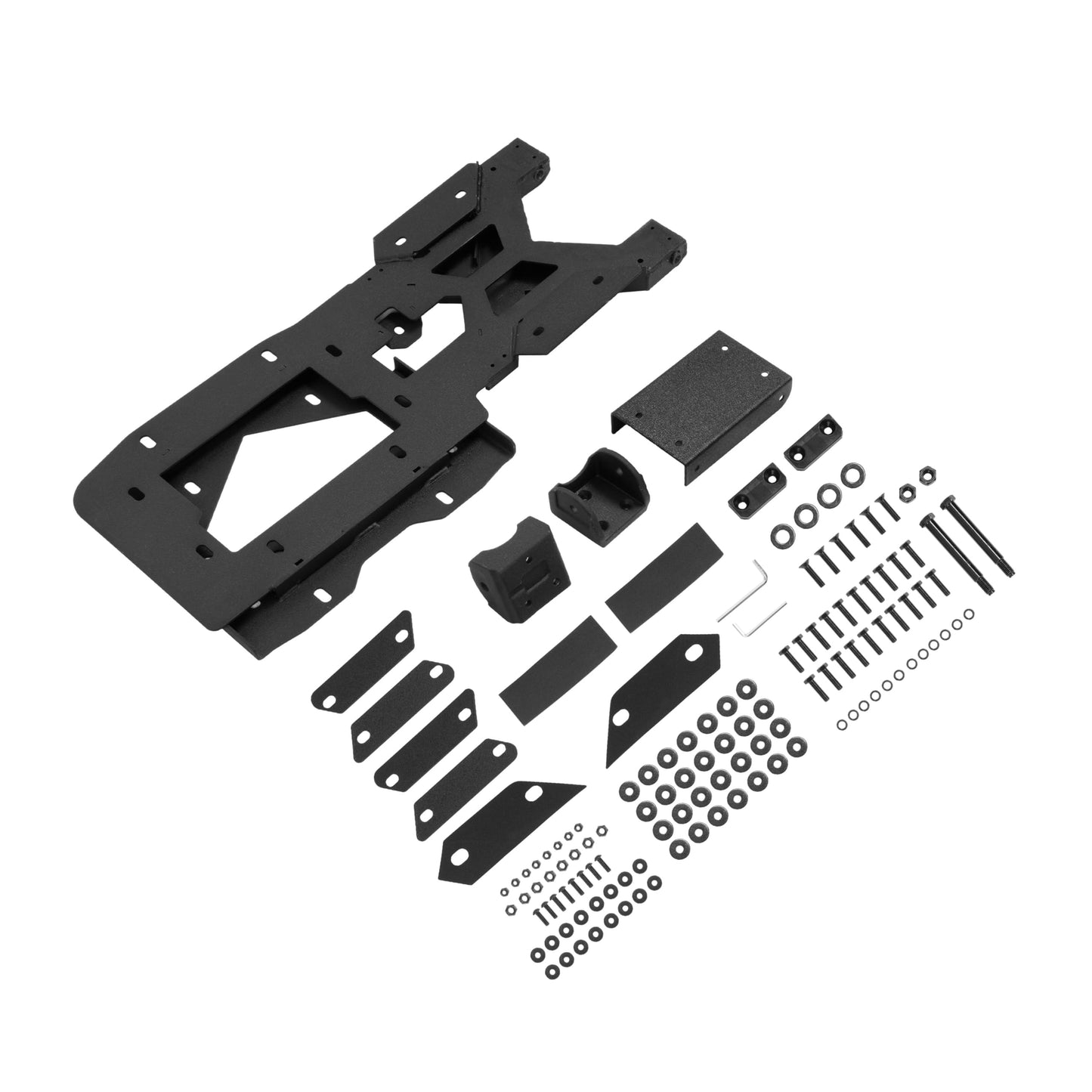 ALMULOO Spare Tire Carrier Compatible with 2007-2018 Jeep Wrangler JK Hold Up to 37" Tire Mounting Bracket Holder Steel Powder Coated Black
