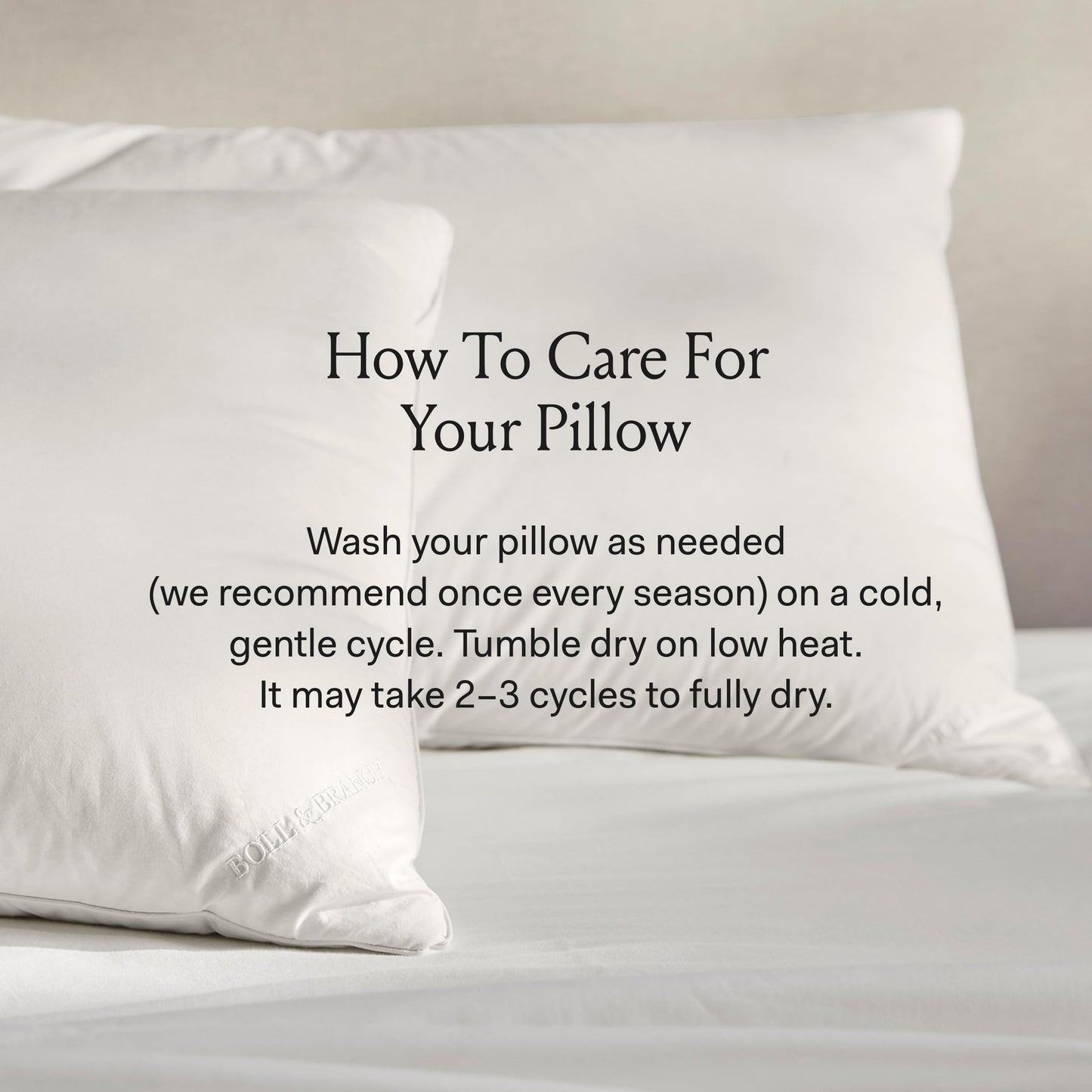 BOLL & BRANCH Down Chamber Pillow - Medium, Standard - Naturally Cooling Shell - Premium Comfort, Superior Support - Cruelty-Free IDS Certified Down