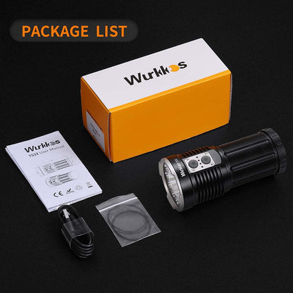 Wurkkos TS32 Super Bright Led Flashlight 13000 Lumens Max, Powerful Flashlight with 12*LH351D&1* SFT40 LED, Waterproof Handheld Rechargeable Flashlight for Camping Searching Hiking