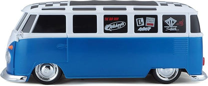 Maisto 1:24 RC VW Van Samba 2.4GHZ Remote Control Vehicle White/Blue (81529-00000009)