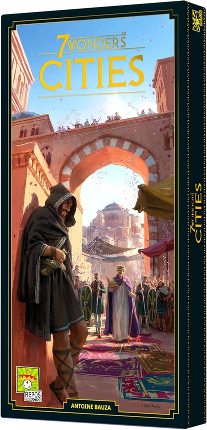 Asmodee 7 Wonders Cities Board Game EXPANSION - Forge Alliances and Expand Your Influence Civilization Strategy Game for Kids and Adults Ages 10+ 3-7 Players 40 Min Playtime