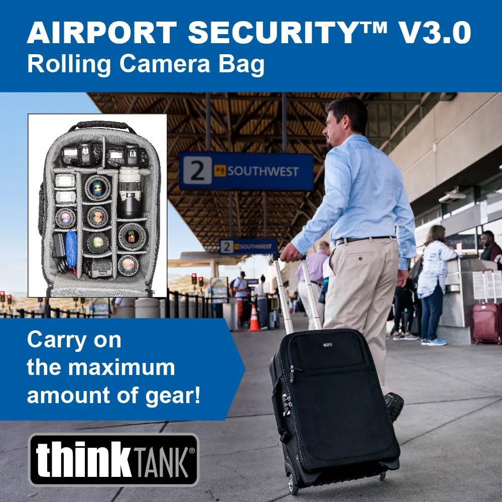 Think Tank Airport Security V3.0 Rolling Carry-On Camera Bag - Black