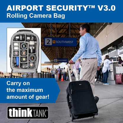 Think Tank Airport Security V3.0 Rolling Carry-On Camera Bag - Black