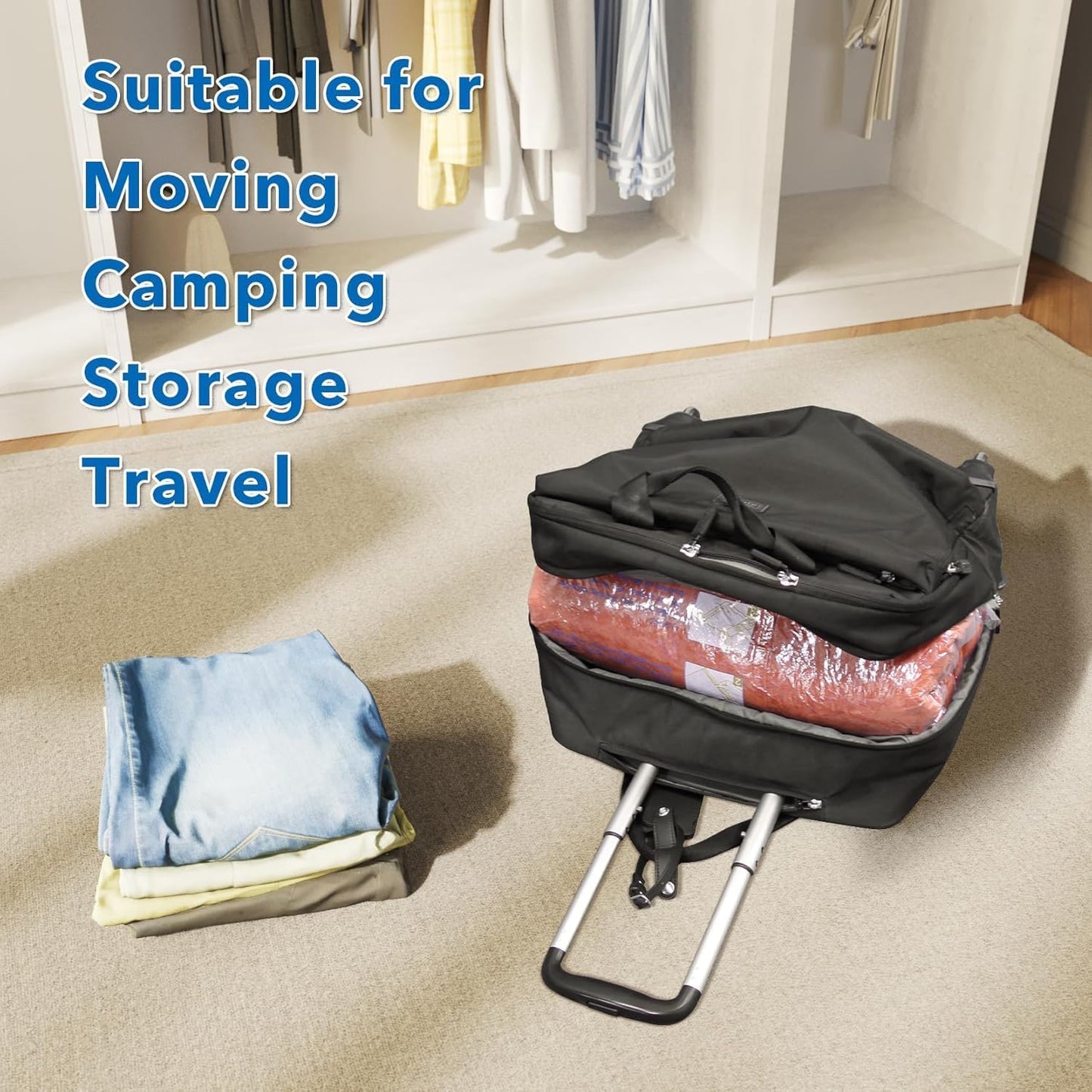 Vacuum Seal Bags - Skiennix Travel & Home Storage | 36-Pack with Electric Pump for Compact Clothing & Bedding