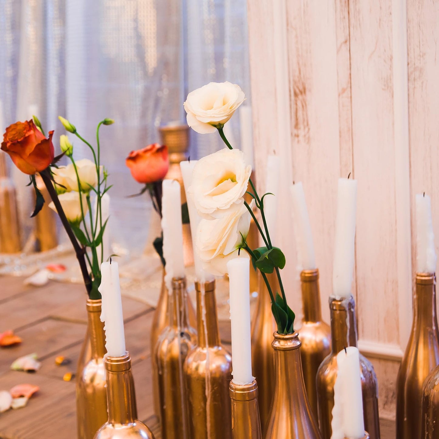 MTLEE Taper Candles 8/10/12 Multi Height Unscented Taper Candles 8 Burn Hours for Dinner Decorative Home Decoration Fall Thanksgiving Wedding Party Candlesticks(White,36)