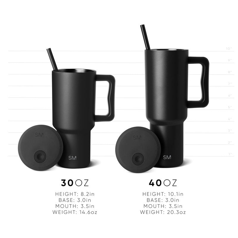 Simple Modern Easter 40 oz Trek Tumbler with Handle and Straw Lid | Cup Holder Friendly Insulated Stainless Steel Travel Mug | Easter Eggs