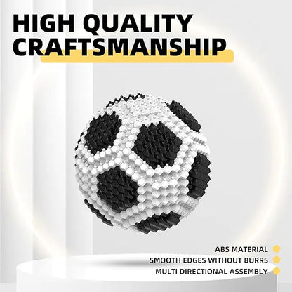 Soccer Building Block Set Adults challenging STEM Block Decorations Miniature 3D Educational Toys for Ages 14 15 16 and Above (437 Pieces)