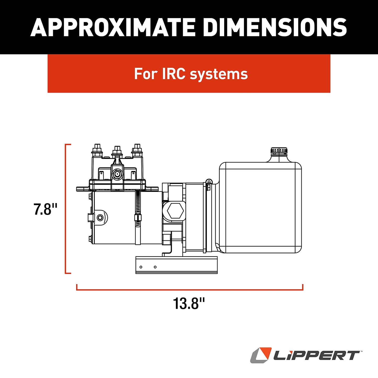 Lippert Hydraulic Power Unit with 2QT Pump Reservoir Kit - 141111, WHITE,BLACK (Cap color may vary)