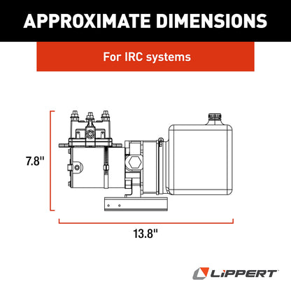 Lippert Hydraulic Power Unit with 2QT Pump Reservoir Kit - 141111, WHITE,BLACK (Cap color may vary)