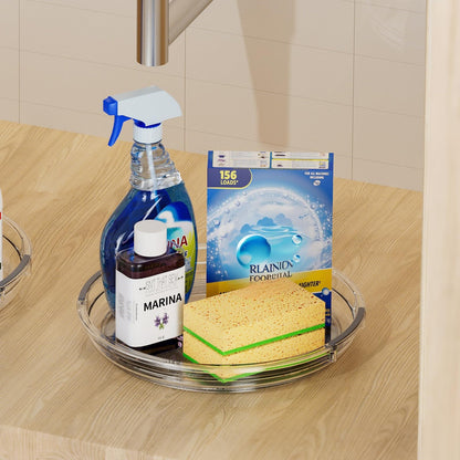 LAMU 3 Pack Lazy Susan Organizer Turntable for Cabinet, Rotating Condiment Organizer for Kitchen Pantry Organizers and Storage, Table Top, Fridge, Countertop, Spice Organization, 9.25'' 10.6'' 12''