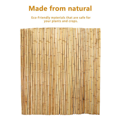 6ft x 8ft Natural Bamboo Fence Roll, Outside Bamboo Privacy Fencing, Natural Privacy Screen Panels for Garden, Outdoor