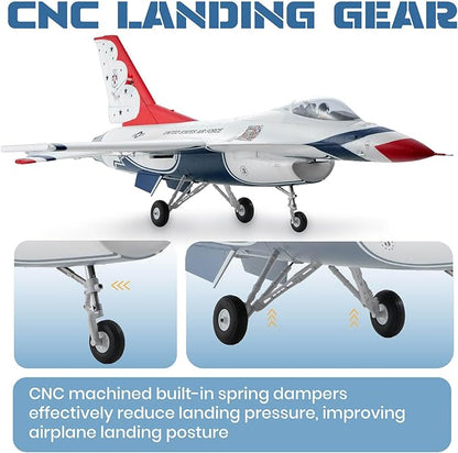 Fms Rc Planes for Adults EDF Jet Remote Control Airplane Fighting Falcon 64mm F16 Battlefield Gray 6 Channel Hobby Rc Airplanes PNP (No Radio Battery Charger)