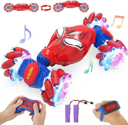ATHLERIA Spider Gesture Sensing RC Stunt Car Toys for Boys Age 8-13Hand Remote Control CarsDrift Rc Car with LightsTwistEaster Chritmas Birthday Gift Ideas for Boy Girls Kids 678910+ Year