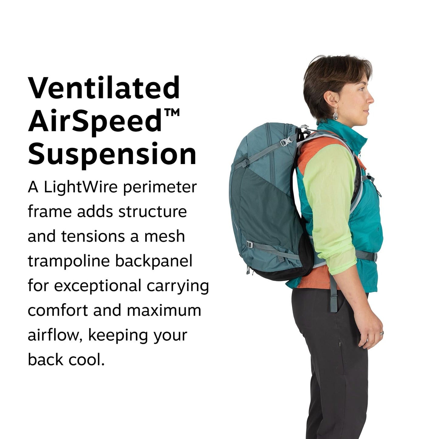 Osprey Hikelite 26L Durable Hiking Backpack - Travel Daypack with Rain Cover for Men and Women, Raven Black
