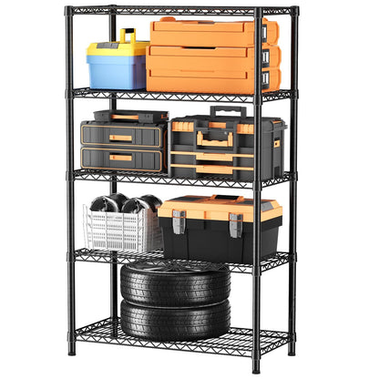 SINGAYE Shelf Closet Wire Shelving：Adjustable Metal Unit for Laundry Room Organization Bathroom Kitchen Home Garage Storage Pantry Rack Shelves