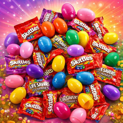 Pre-Filled Easter Eggs Gummies Sweet And Sour Perfect Blend 25 Count Eggs