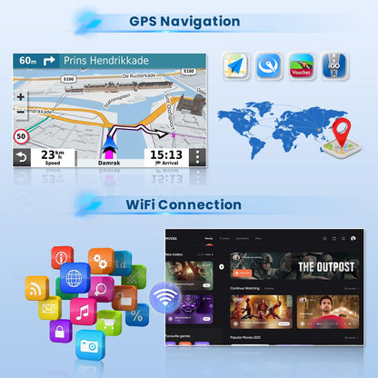 Inefala 2+64G Radio for Jeep Wrangler JK Compass Grand Cherokee Dodge Ram CarPlay Car Stereo Android 13 Touchscreen 10.1" Android Auto Backup Camera GPS EQ 28UI