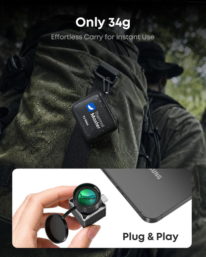 Thermal Master T2 Max - Birdwatching Thermal Camera for Android, 512x384 Super Resolution Thermal Monocular with 50Hz, 15mm Manual Lens, 15x Digital Zoom, 25mK NETD, Wildlife Observation, Black