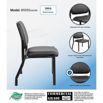 Boss Office Products Chairs Guest Seating, Black